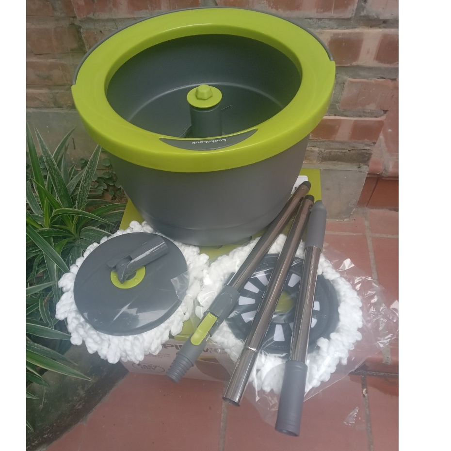 Bộ Lau Nhà Xoay Tay Mini Spin Mop ETM498 - Hàng chính hãng
