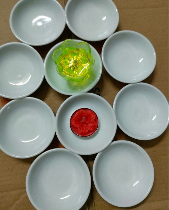 Set 15 đĩa đựng nến, đựng gia vị siêu xinh