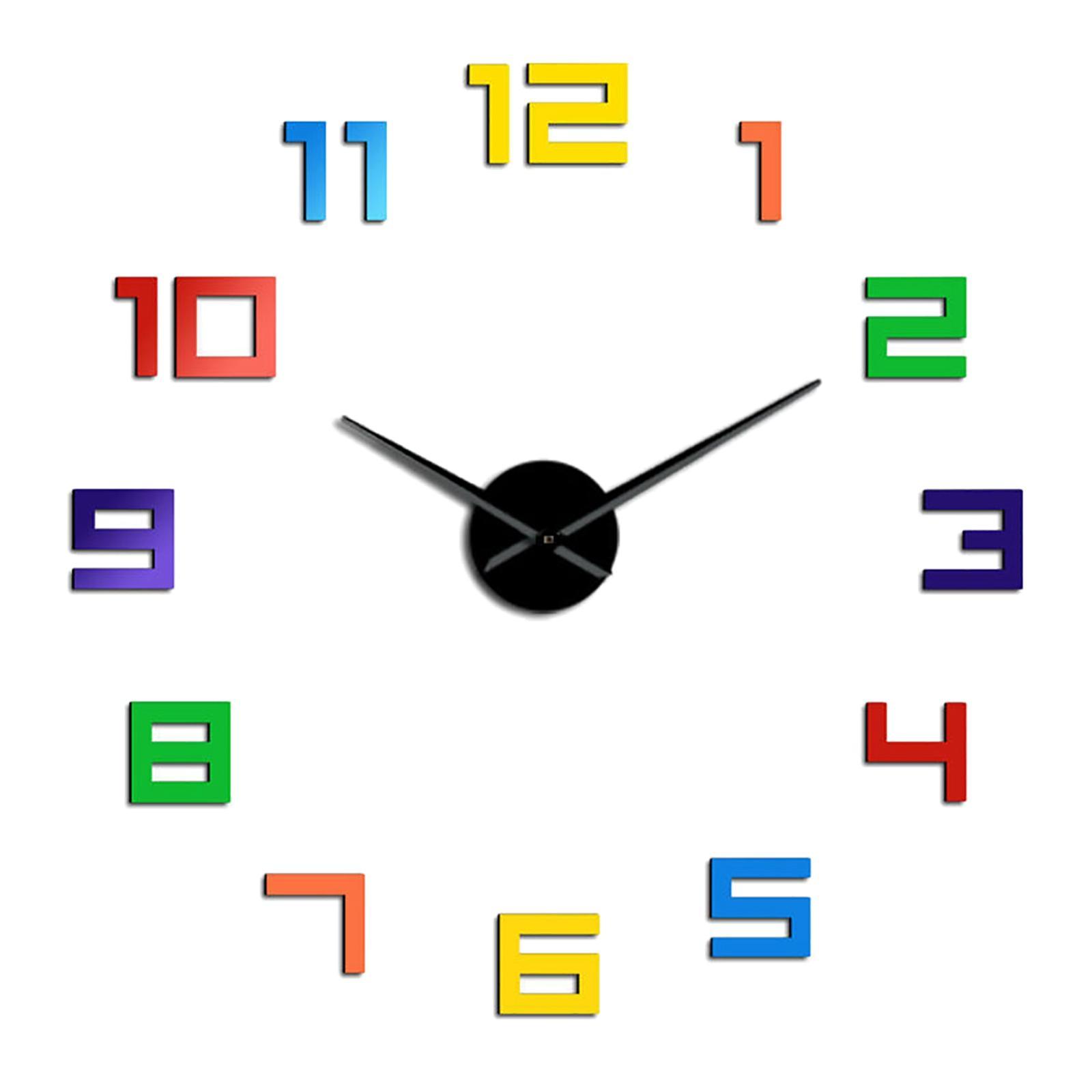 DIY Wall Clock Wall Sticker Arabic Numbers for Home Decoration