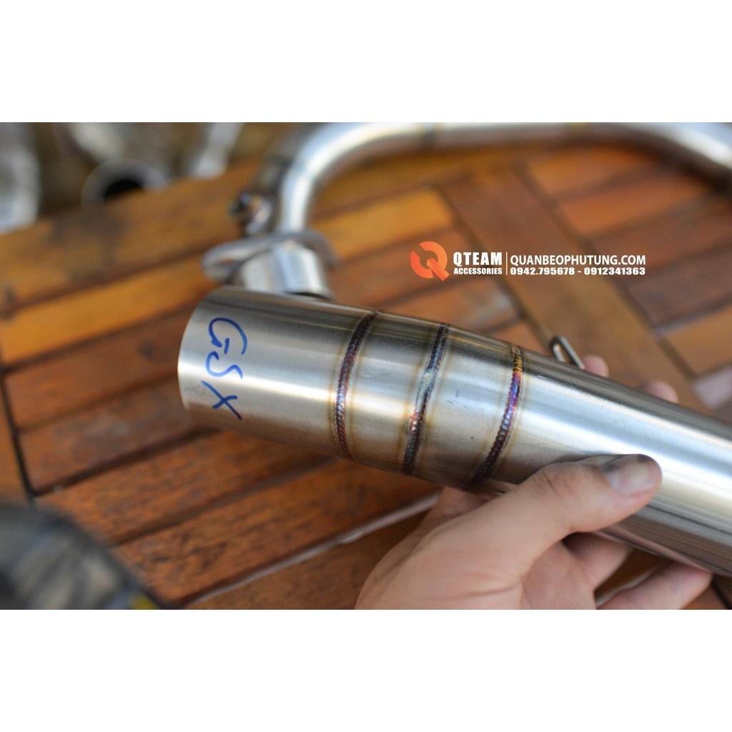 Cổ pô inox 304 bầu lưới tổ ong cho các dòng xe máy côn tay YAMAHA, HONDA và SUZUKI