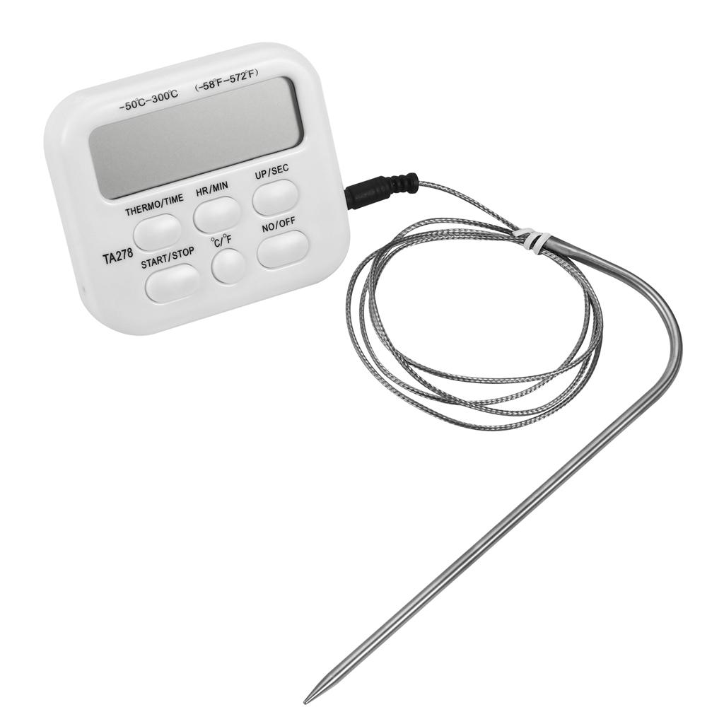 Digital Instant Read Food Cooking Thermometer with Timer for Kitchen BBQ