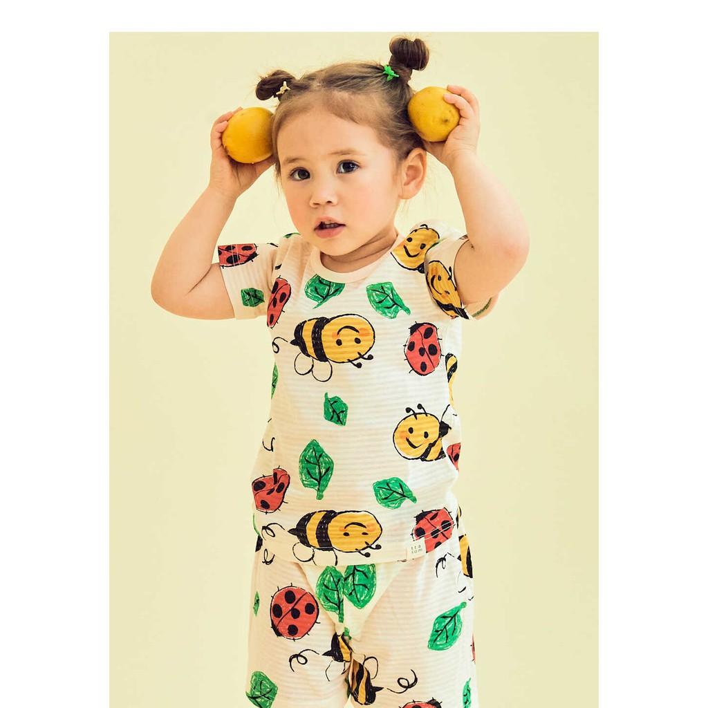 BỘ NGẮN CAO CẤP CHO BÉ - TTASOM NỘI ĐỊA HÀN , CHẤT COTTON GIẤY ORGANIC, MẪU CON ONG