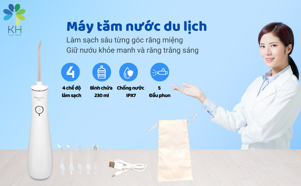 Máy tăm nước du lịch Procare A13