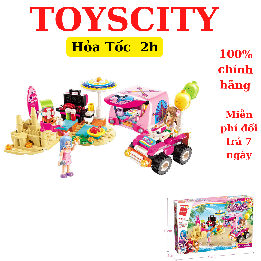 Đồ chơi xếp hình Qman 2018 - Cắm trại trên bãi biển 2