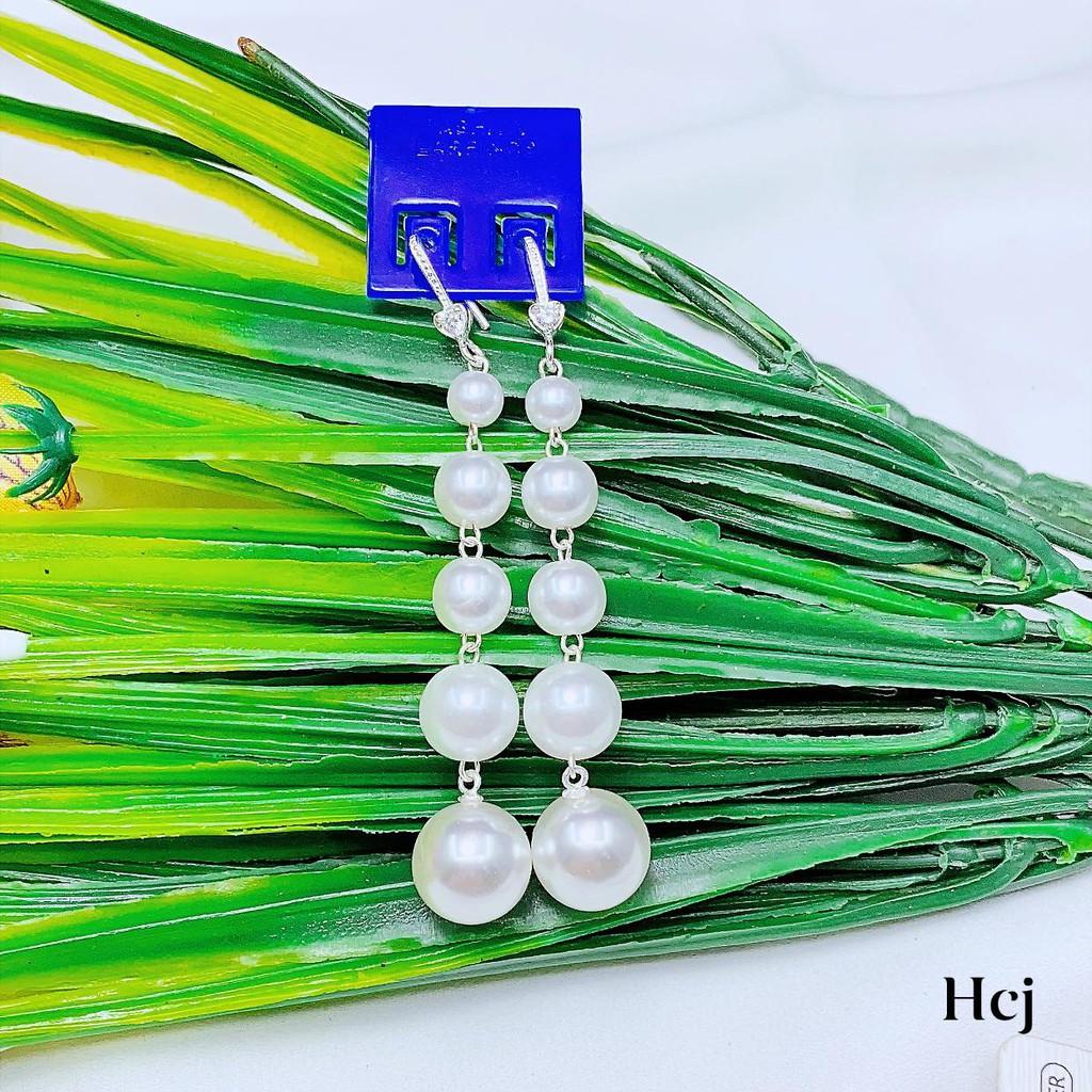 Bông tai bạc gắn hạt trai MS55