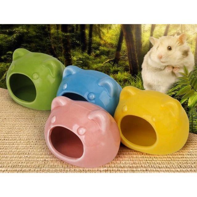 Nhà ngủ sứ cao cao cấp hình thú cưng dẽ thương dành cho Hamster,sóc,nhím,thỏ,bọ ú