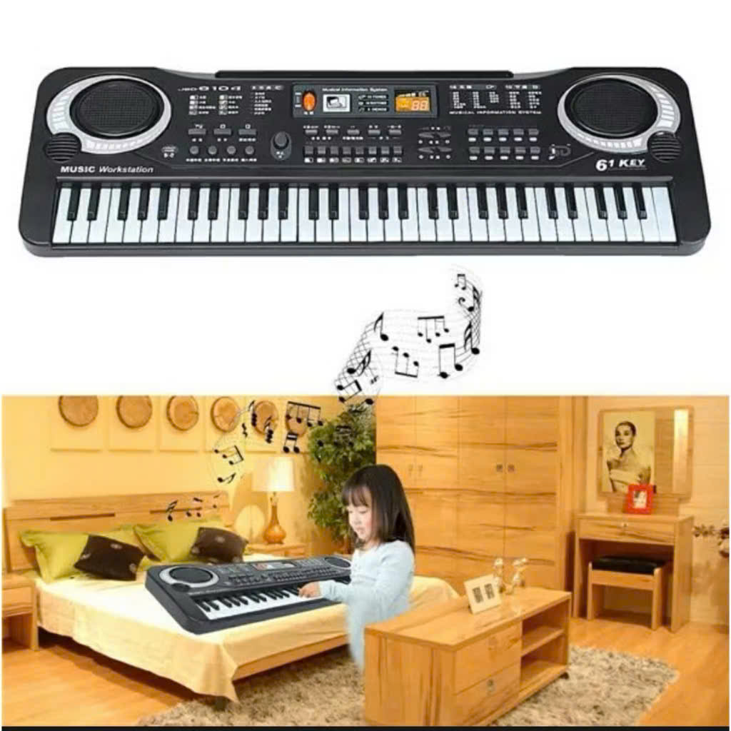 Đàn Điện Tử 61 Phím Kèm Mic Cho Bé Quà Tặng Giáo Dục Cho Trẻ - HÀNG CHÍNH HÃNG MINIIN