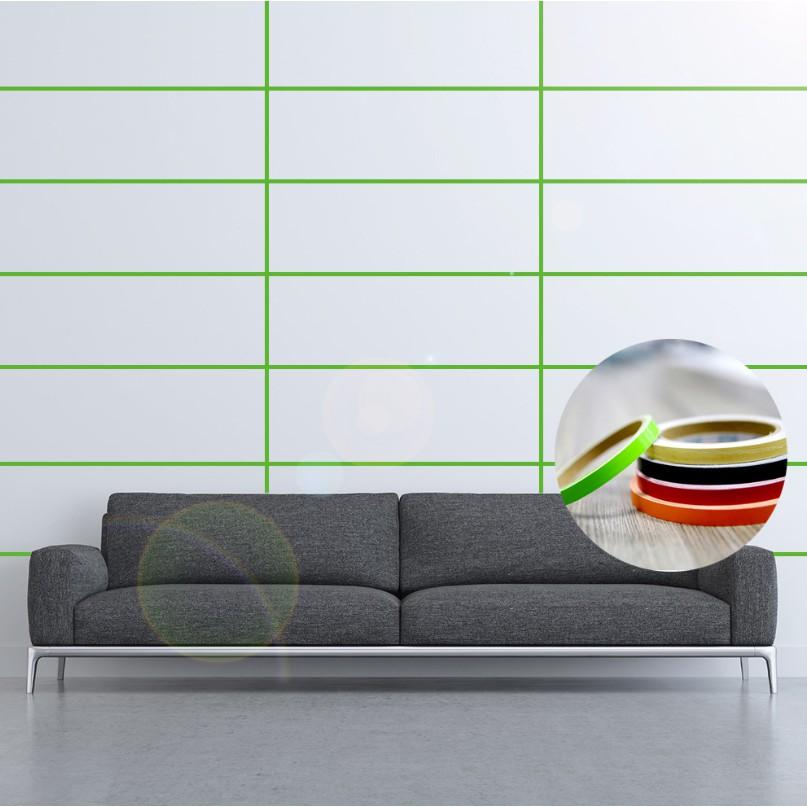 Cuộn chỉ dán viền trang trí tường XANH, ĐỎ, CAM, ĐEN 0.5cm x 50m dài