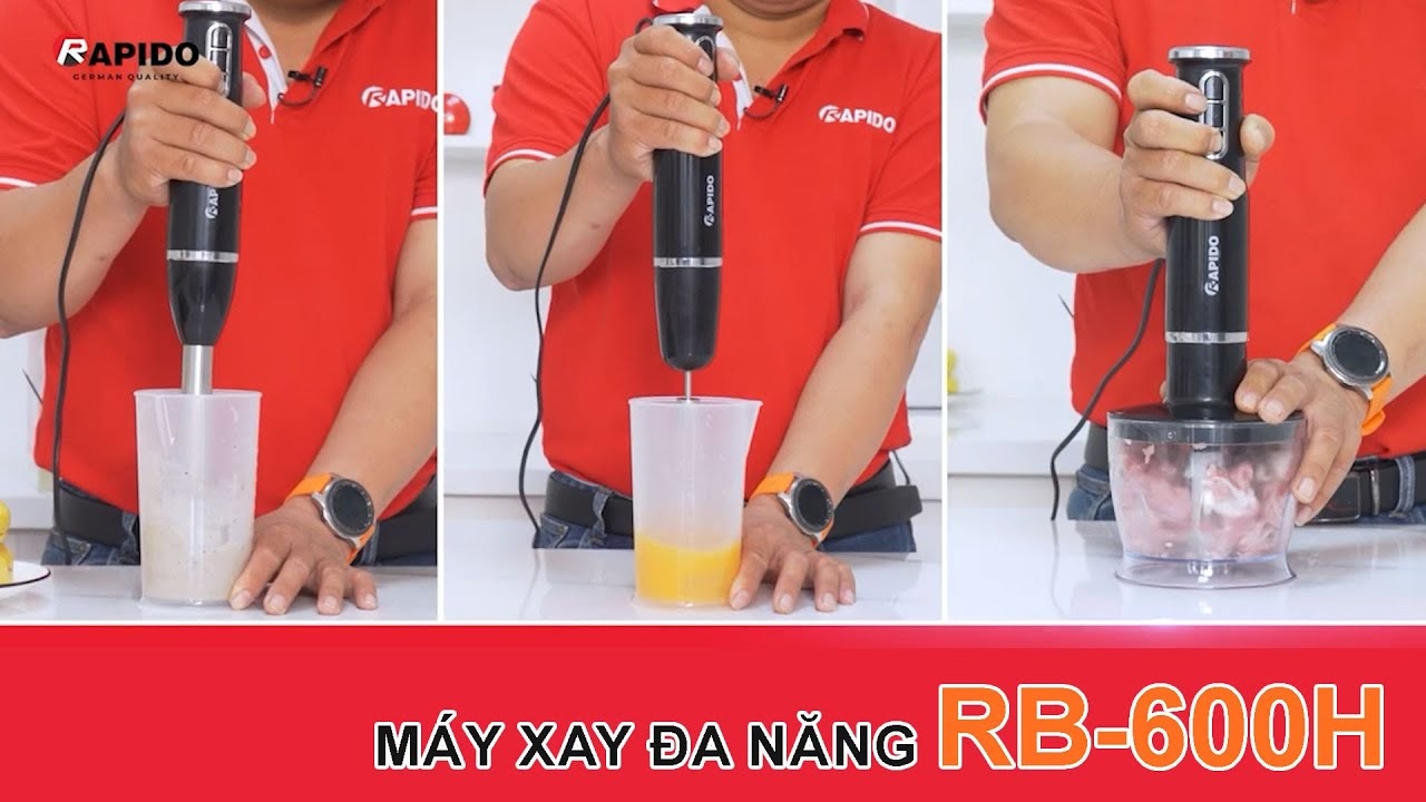 Máy xay cầm tay đa năng Sothing Rapido RB-600H, máy xay 3 in1 xay nhuyễn mịn- Hàng chính hãng