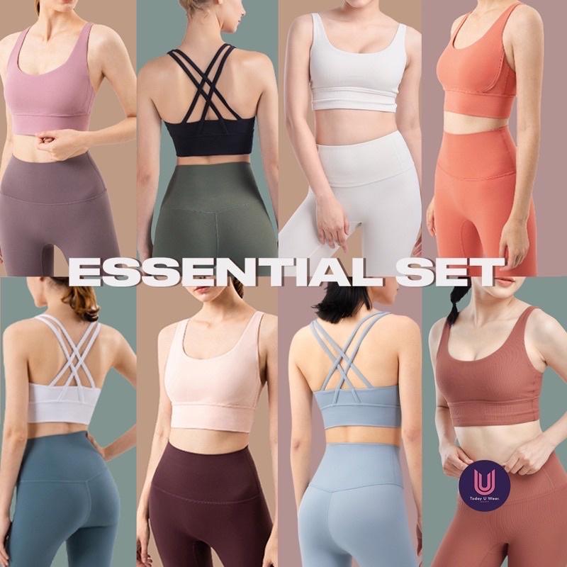 Áo Thể Thao Tập Gym Yoga Essential Bra (Áo không gọng, có mút, co giãn 4 chiều, thoáng khí, ôm dáng)