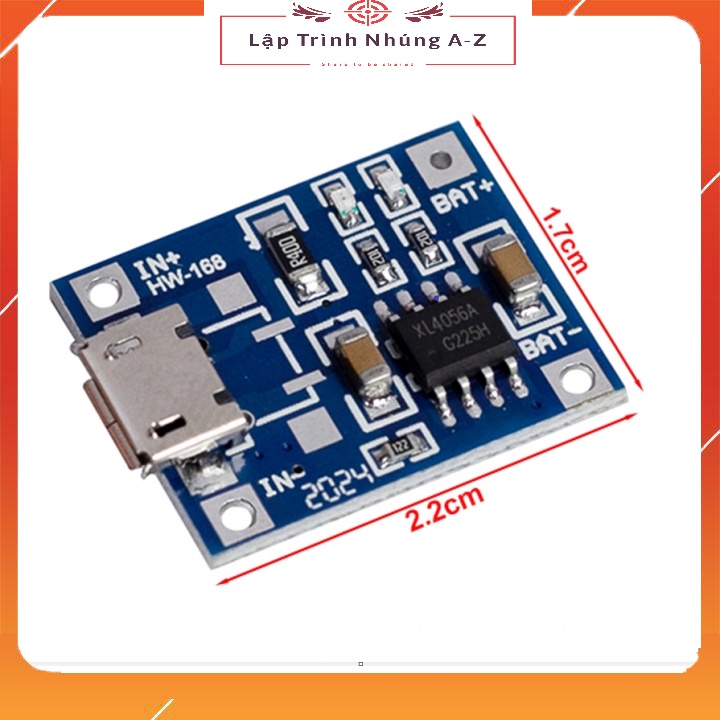 [Lập Trình Nhúng A-Z][129] Mạch Sạc Pin Lithium TP4056 1A Micro USB V2
