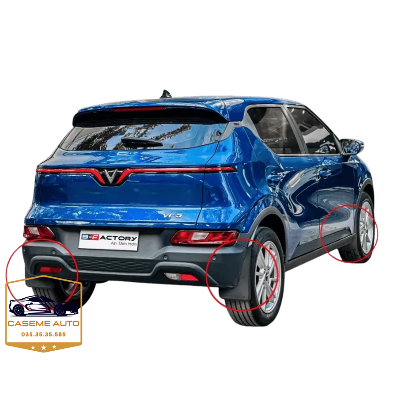 Chắn Bùn Ô Tô VinFast VF3 / VF5 / VF6 / VF7 / Limo Green – Bộ 4 Tấm Nhựa Cao Cấp - Hàng Nhập Khẩu