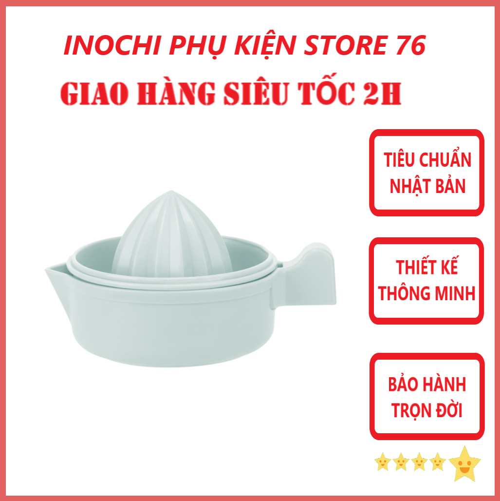 Bộ Dụng Cụ Vắt Cam Chanh Tiên Dụng YoKo Sản Xuất Theo Tiêu Chuẩn Nhật Bản An Toàn Cho Sức Khỏe - Chính Hãng inochi ( Tặng kèm khăn lau tay pakasa) màu ngẫu nhiên