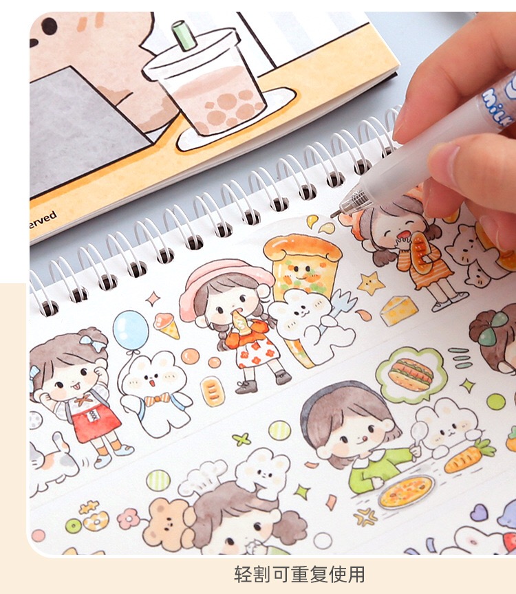 Sổ chiết washi tape size A5, B5, A4 dùng để lưu trữ stickers / washi tape tiện lợi