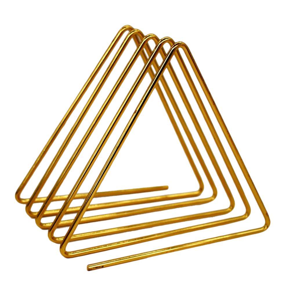 Triangular Desktop Book Rack Metal Wire Bookshelf Magazine Holder Golden