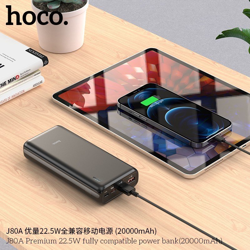 Pin Sạc Dự Phòng Hoco Sạc Nhanh J80A PD20W QC3.0 20000Mah 22.5W Hàng Chính Hãng