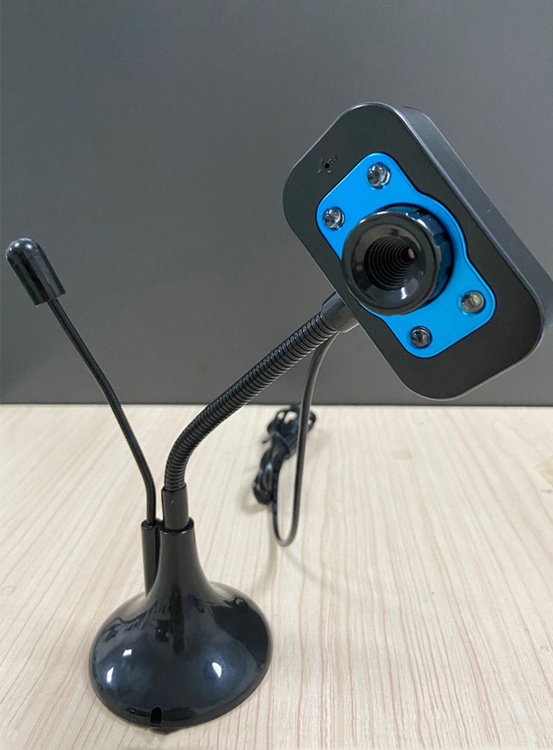 Webcam Tích Hợp Micro Thu Âm M4, Có Đèn Led Hỗ Trợ Lấy Sáng và Hỗ Trợ Lấy Nét Thủ Công - Sản Phẩm Bổ Trợ Dạy Và Học Online - Hàng Nhập Khẩu