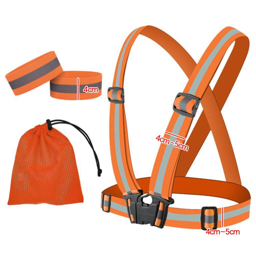 Elastic Running Reflective Vest Adjustable for Night Walking Cycling