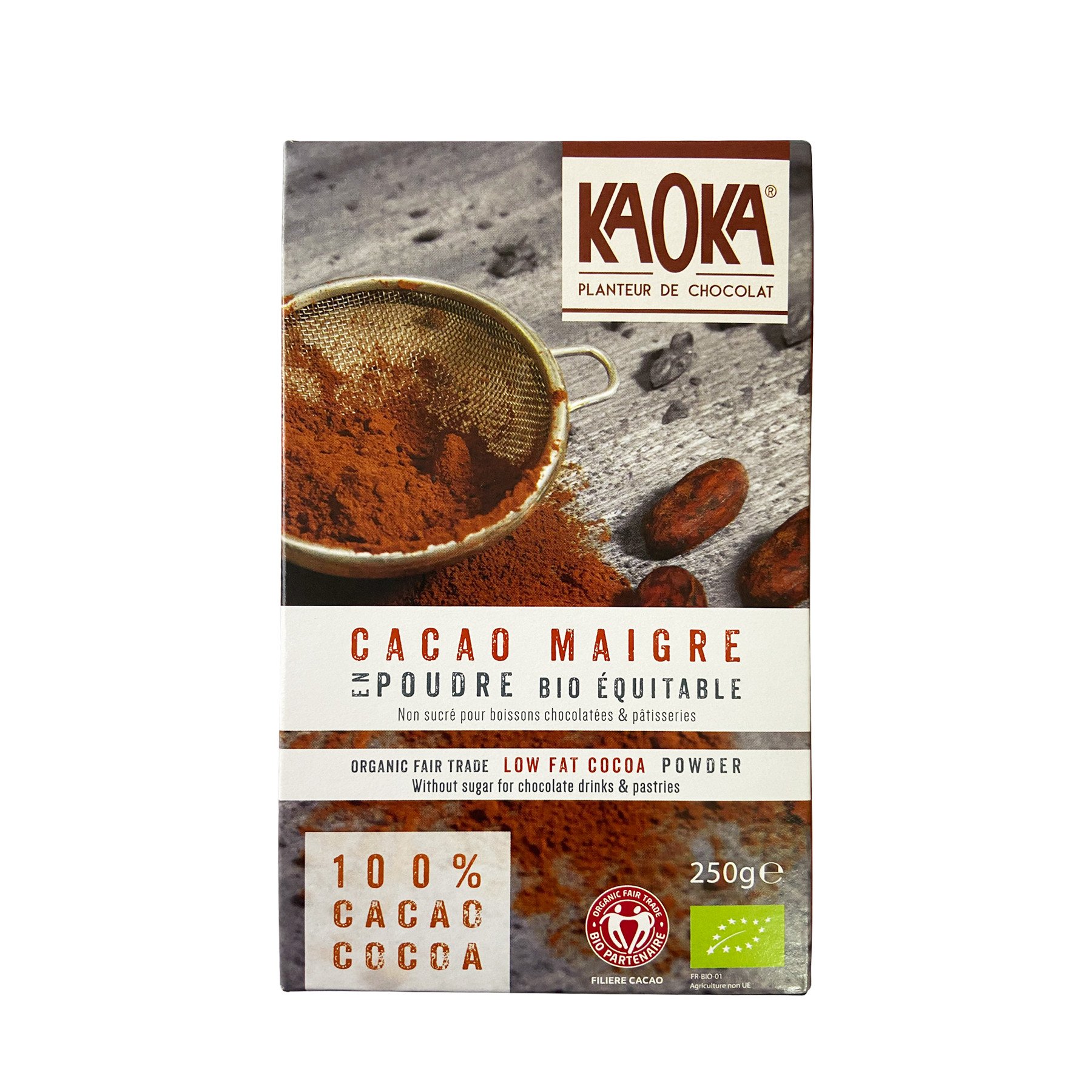 Bột cacao hữu cơ nguyên chất - tách béo (Kaoka