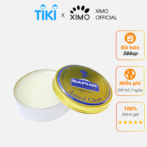 Xi Đánh Giày, Xi Sáp Tạo Bóng Gương Amiral High Gloss Saphir BDC 50ml