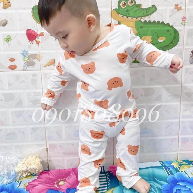 Bộ dài GẤU NÂU túi zip