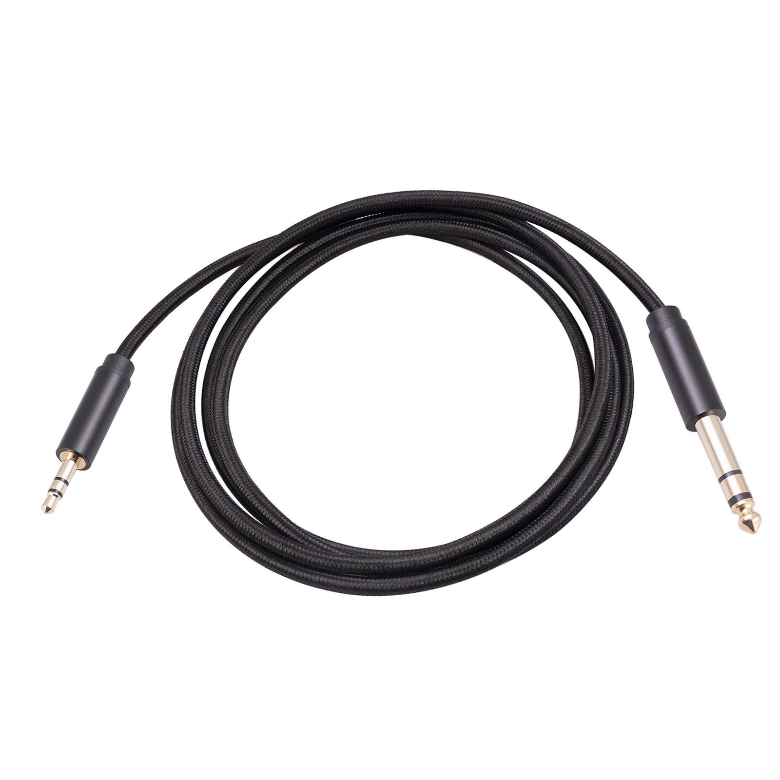 Audio Cable 3.55 to 6.35mm 1/8 inch to 1/4 inch for Mixing Desks Smart Phone Bass