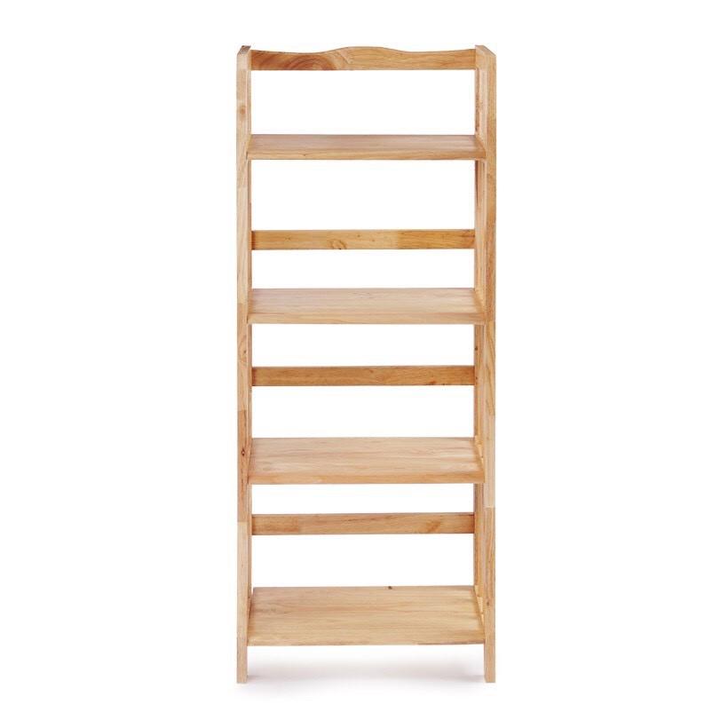 Kệ sách 4 tầng 40cm gỗ cao su tự nhiên