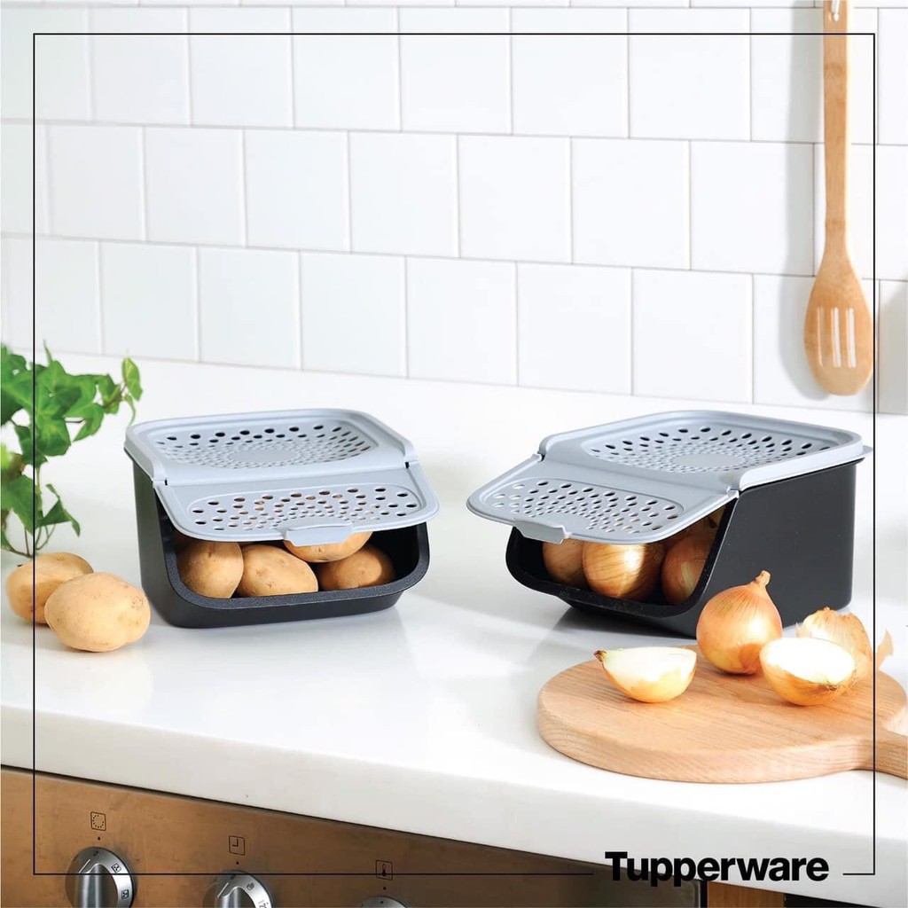 Hộp Đựng Hành Tỏi Tupperware Access Mate Black 2.3L