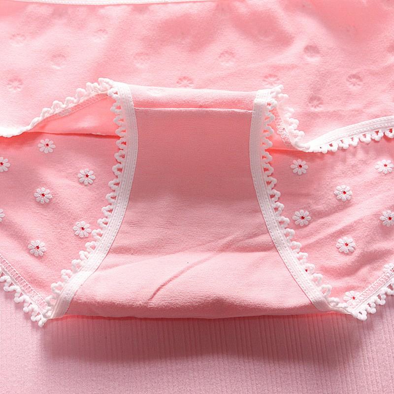 Quần Lót Nữ Cotton Kháng Khuẩn Hình Hoa Nổi Xuất Hàn Hàng Loại Đẹp.