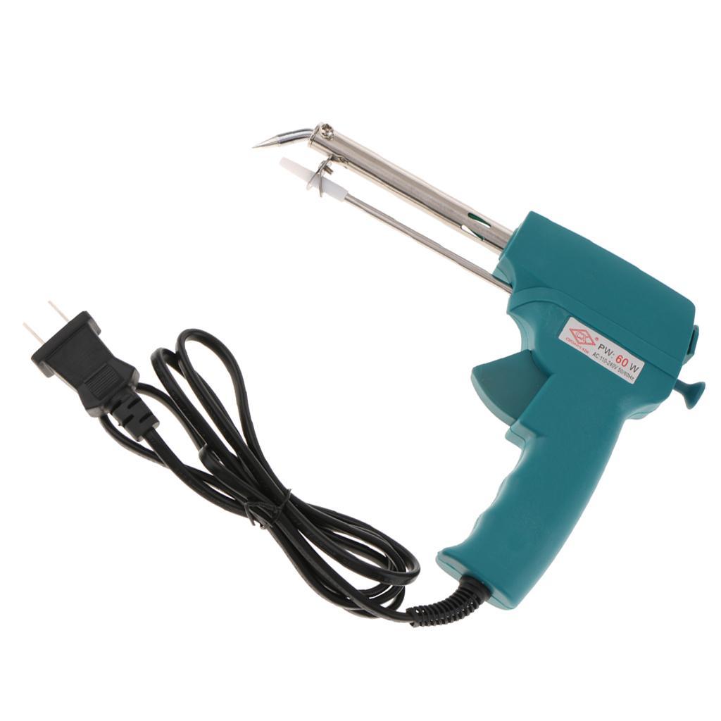 220V 60W Manual Send Tin Gun Electric Soldering Iron Suction Tin Safety US