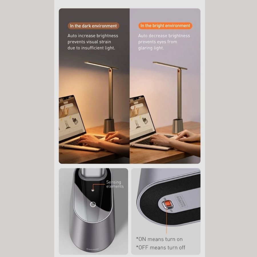 Đèn để bàn thông minh Baseus Smart Eye Series Charging Folding Reading Desk Lamp - LVP007 [Hàng Chính Hãng