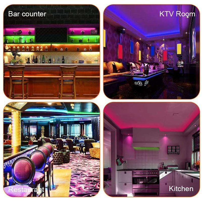 Dây Đèn LED 600 Bóng RGB Dài 10m Kèm Điều Khiển Từ Xa Trang Trí Phòng Ngủ