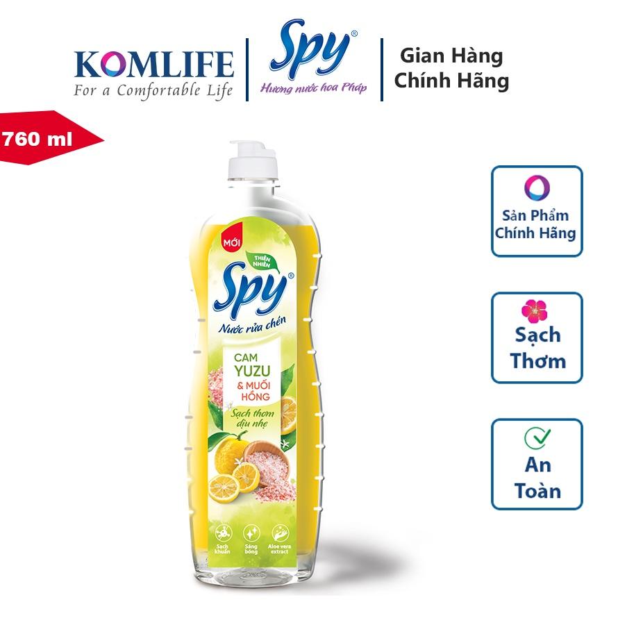 Nước rửa chén bát SPY thiên nhiên 760 ml hương