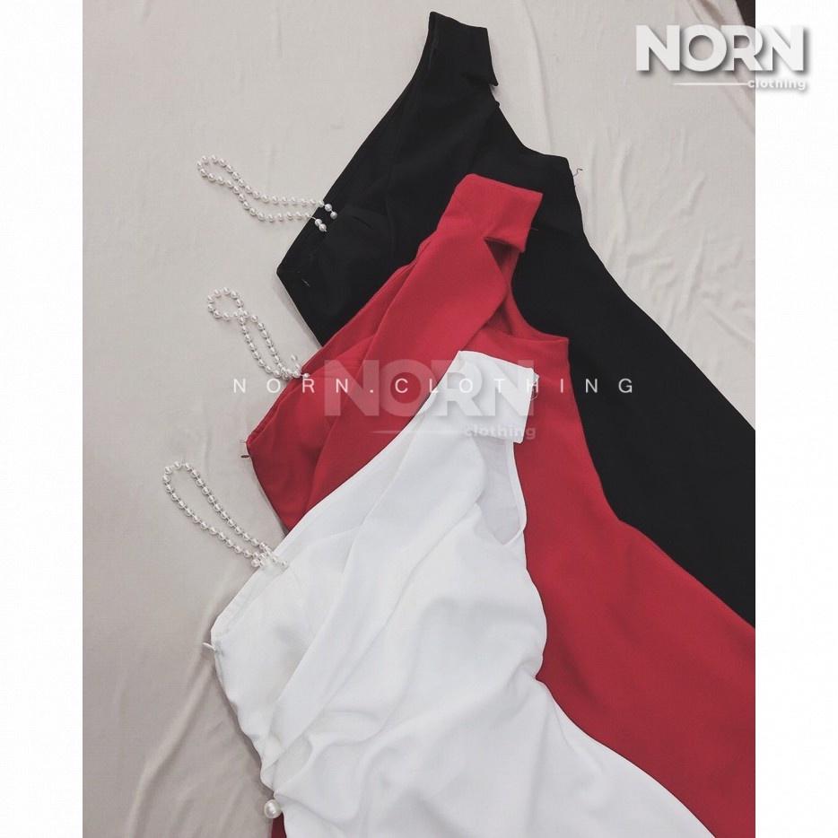 Đầm dự tiệc sang trọng quý phái 1 dây vai đính chuỗi - NORN Clothing