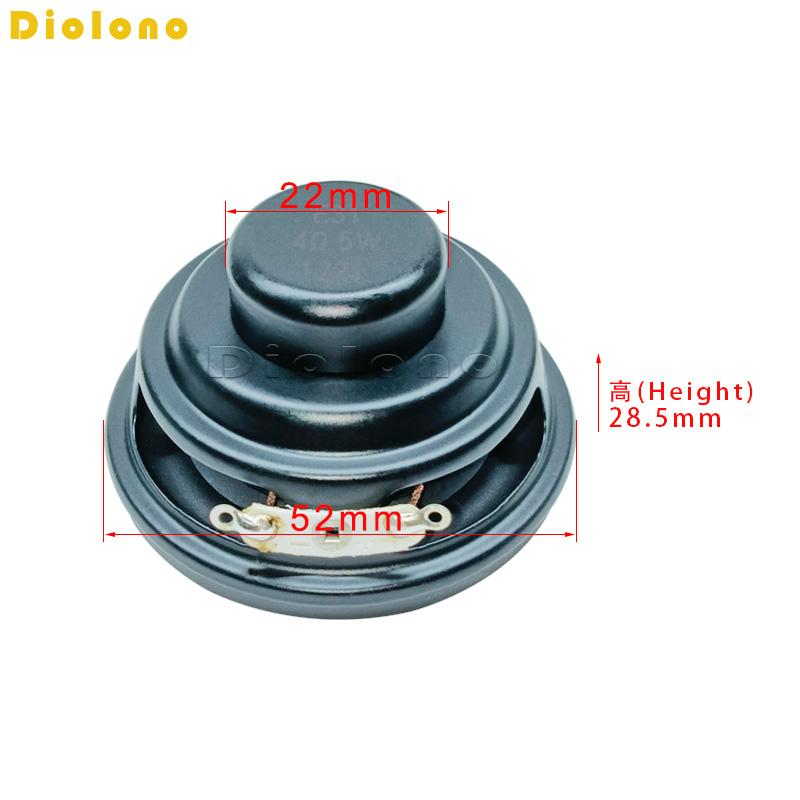 2 Chiếc 4 Ohms 5W 52Mm Tròn 16 Nhân Dual Neodymium Từ Tính Loa Chống Nước 2 Inch Màu Vàng Glassfiber Âm Thanh Đen Loa
