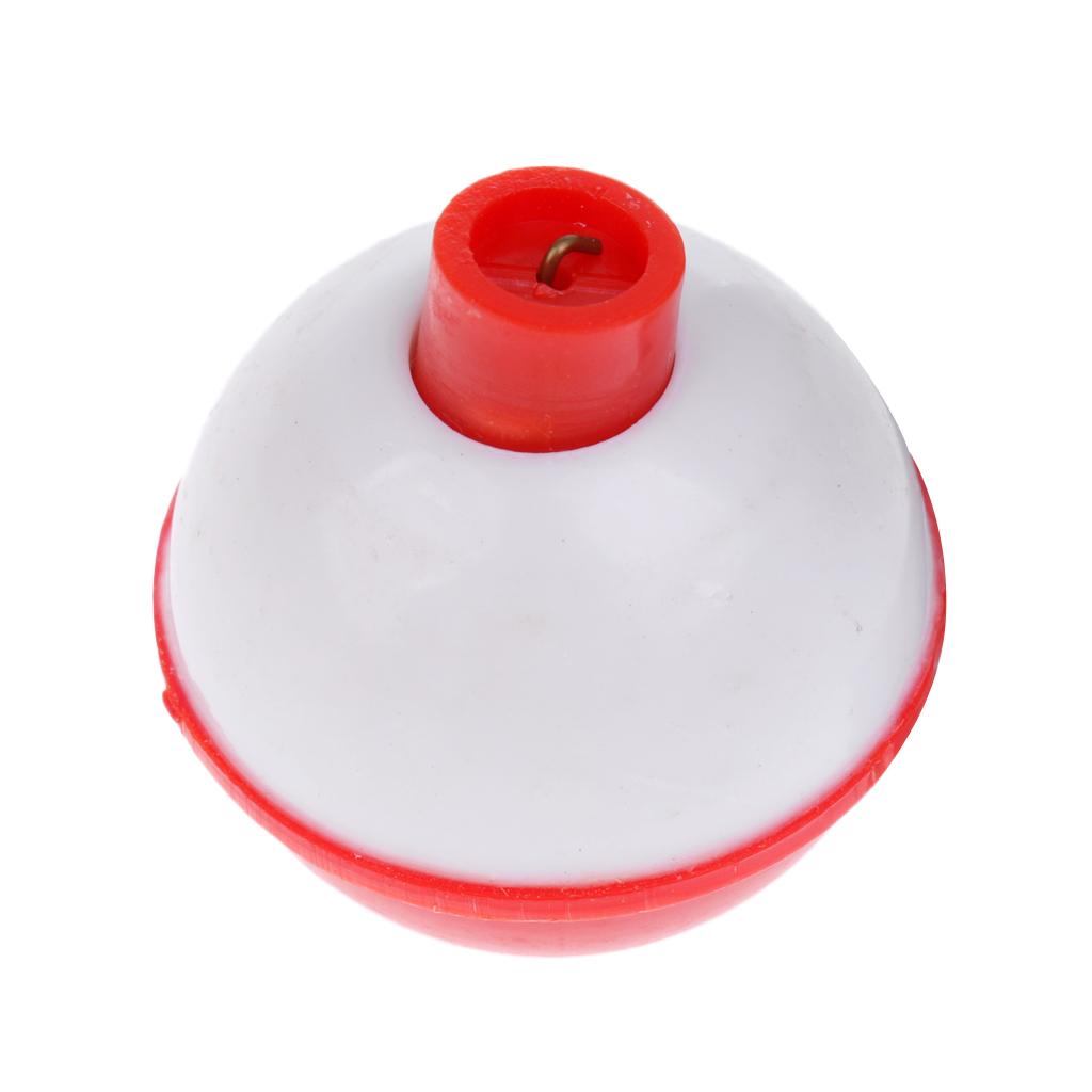 Hard ABS Snap-on Fishing Floats Push Button Float Bobbers Red & White