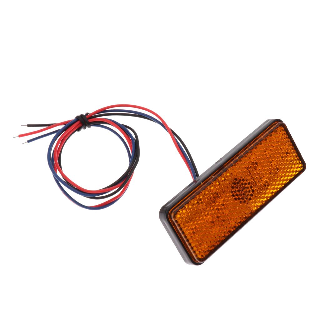 DC 12V 24 SMD LED Reflector Brake Light Turn Signal Warning Lamp For Car Motorcycle SUV RV