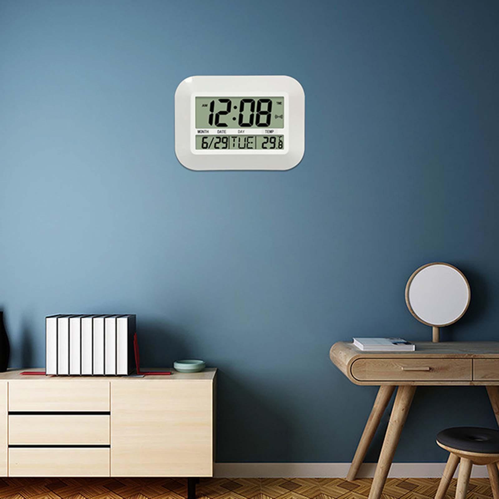 Electronic Wall Clock Alarm Alarm Clock Silent for School Living Room Desk
