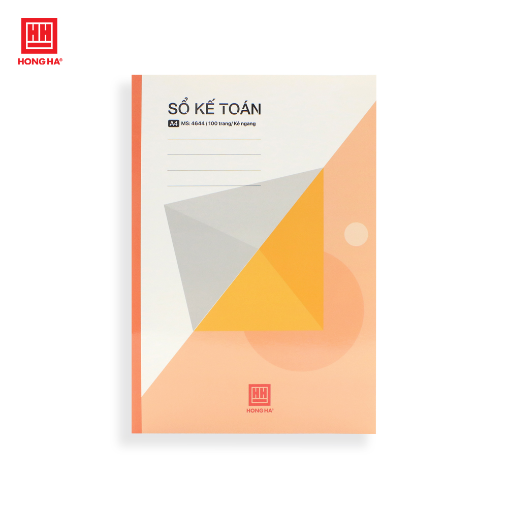 Sổ kế toán kẻ ngang A4, Sổ giáo án 100 trang Hồng Hà định lượng 58gsm - 4644