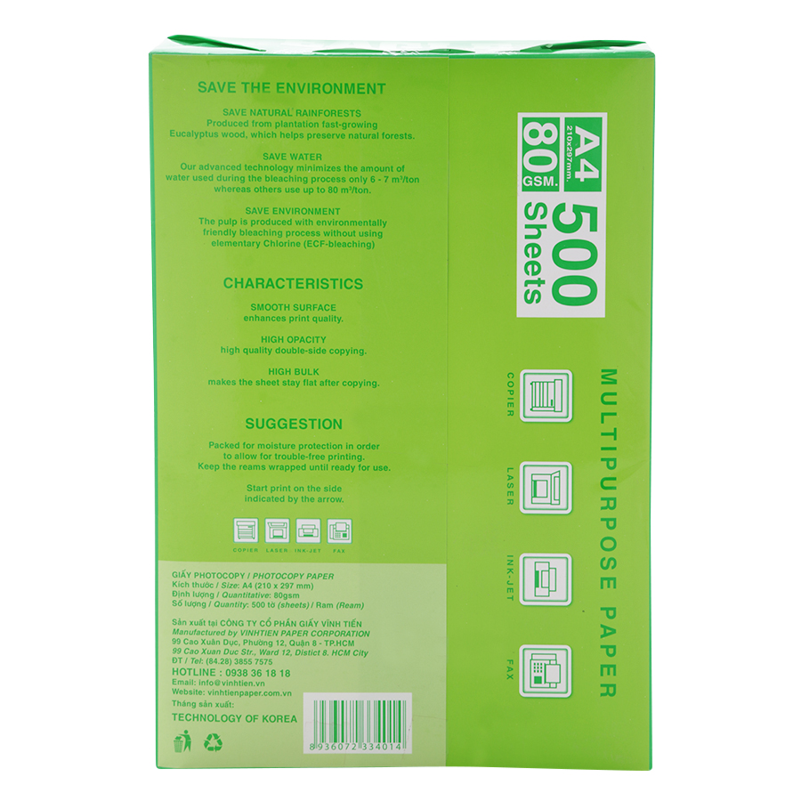 Giấy Photo A4 Eagle GIGO80 DL 80GSM (21 x 29.7 cm)