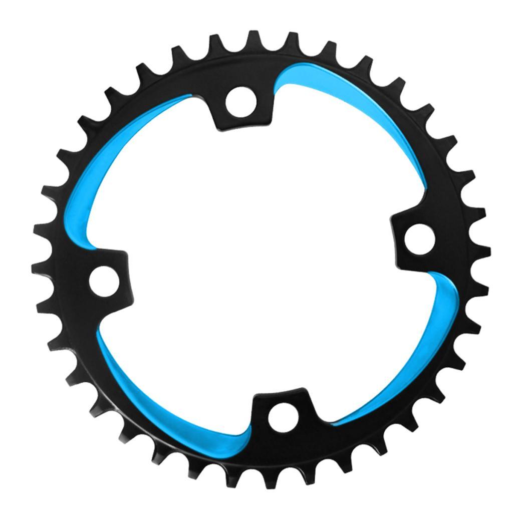 Bike Chainring, Round 104 BCD Mountain Bike Bicycle Single Speed Chainring - Lightweight Aluminum Alloy - Easy Installation - Select Colors & Sizes