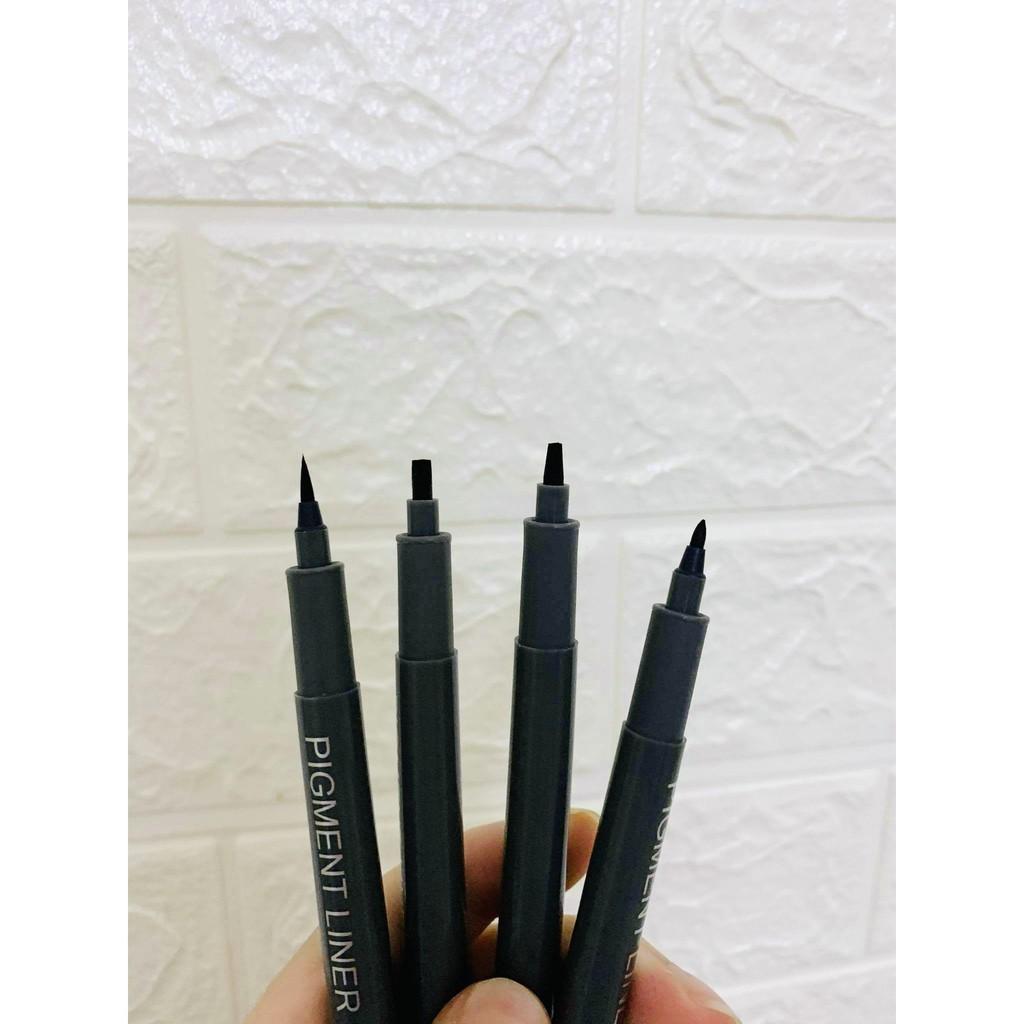 Bút Pigment Liner kháng nước ngòi 1.0 2.0 3.0 brush - Bút Brush / Lông Đen dùng viền Ngòi to