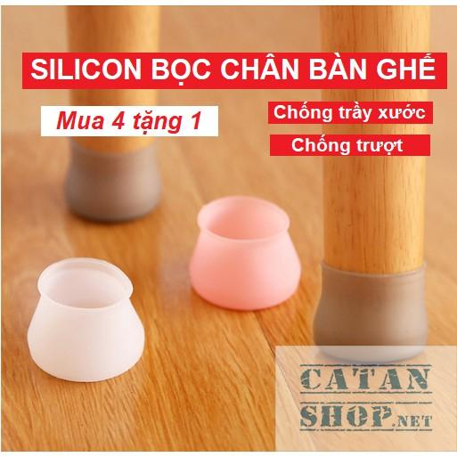 Vỏ bọc chân bàn ghế silicon dày hình tròn, miếng silicon bọc chân bàn ghế chống trơn trượt