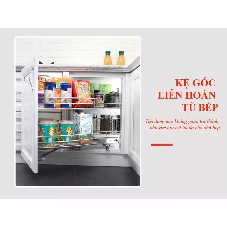 Kệ Góc Liên Hoàn Nan Tròn INOX304 Chính Hãng