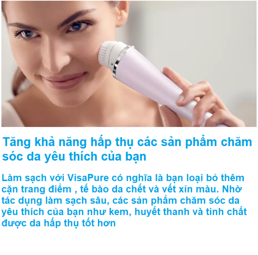 Máy rửa và massage mặt Philips VisaPure Advanced SC5340 - Hàng Nhập Khẩu