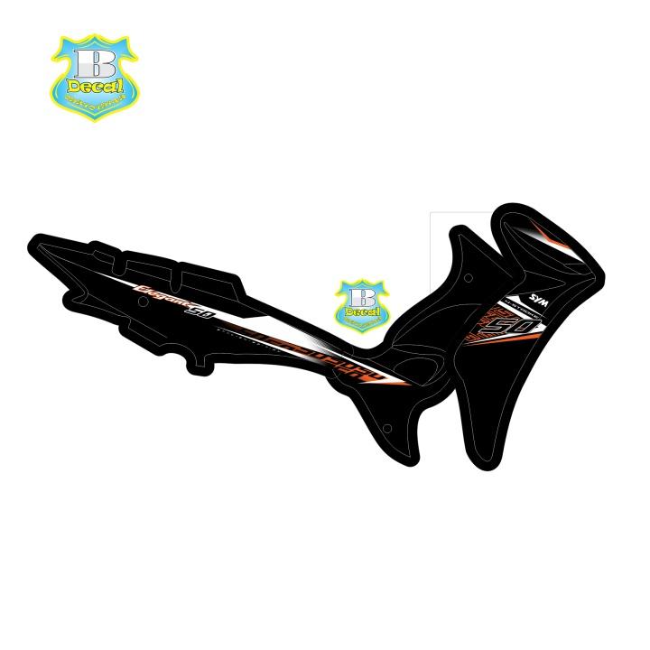 Tem rời dành cho elegant 50 2016 cam đen