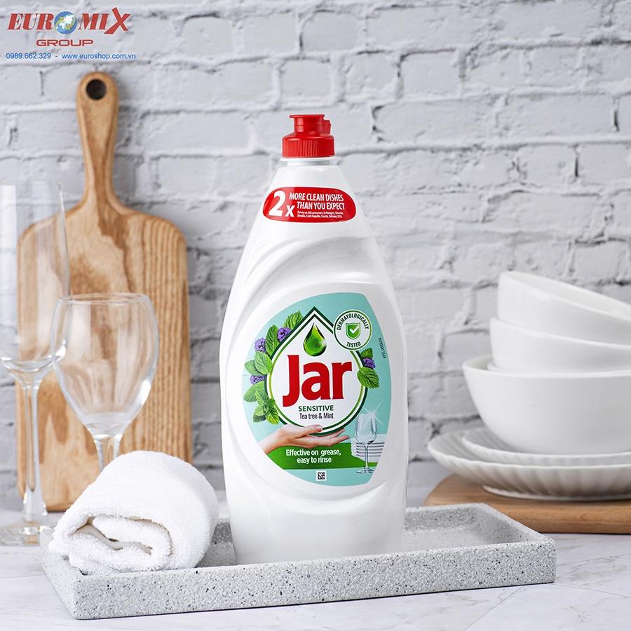 Nước Rửa Bát Jar 900ml Sensitive Tea Tree &amp;amp; Mint