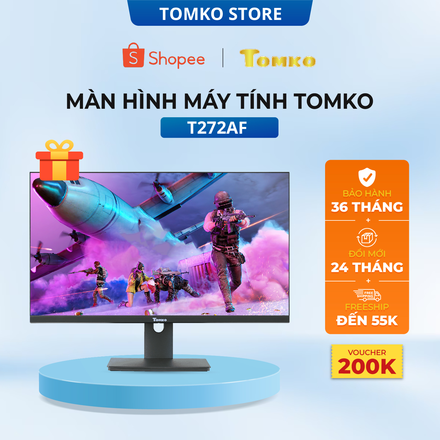 Màn hình máy tính 27 inch FHD T272AF Tần số quét 144HZ Tấm nền IPS - Hàng chính hãng