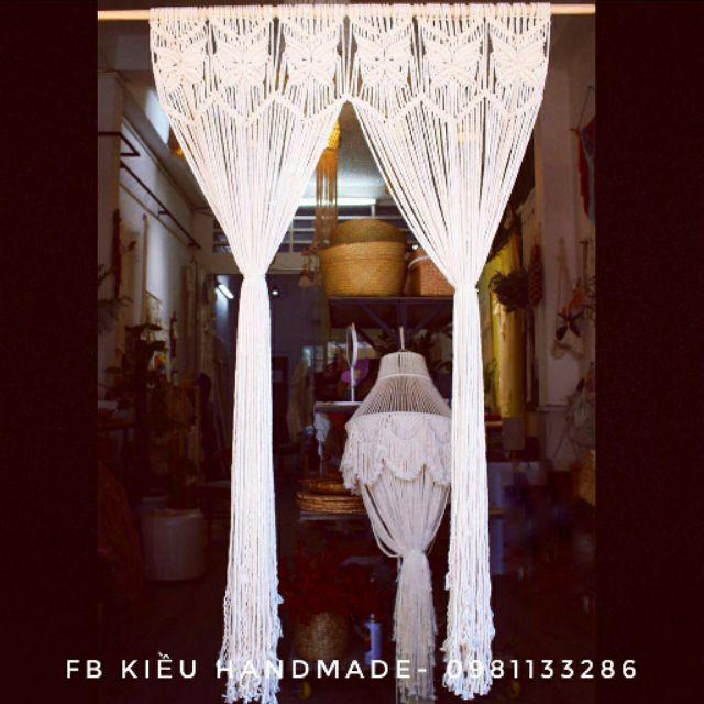 Rèm cửa sổ macrame - trang trí nhà cửa, đồ decor