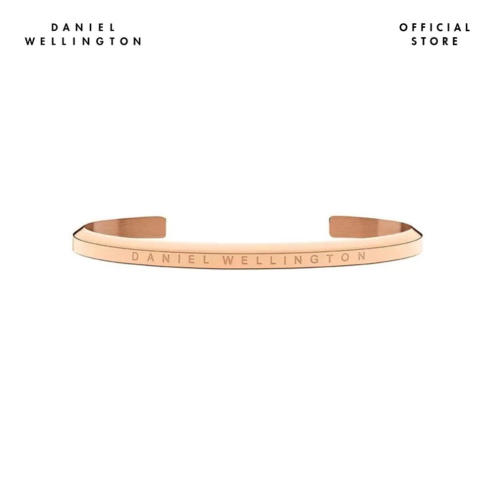 Đồng hồ Nữ Daniel Wellington dây Da - Quadro DW00100439 + Vòng tay Daniel Wellington Vàng hồng - Classic DW00400003